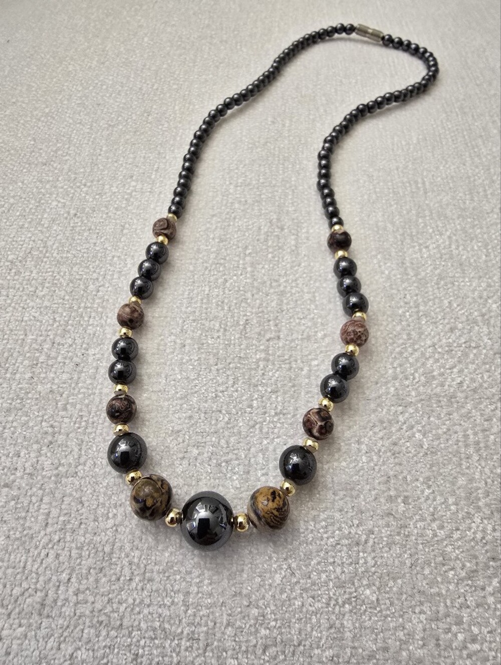 Hamitite & Agate Beaded Necklace